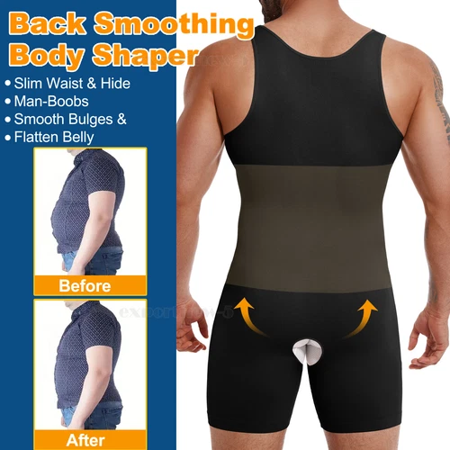 Herren Schlankheitsunterwäsche Bauchkontrolle Body Shaper Hi-Kompression Skinny Body - Bild 10 von 26