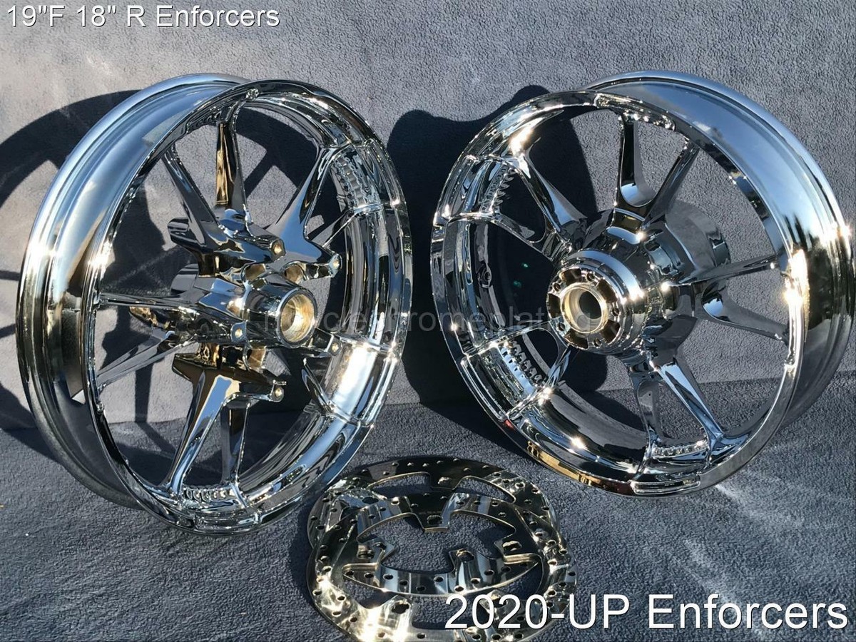Harley Chrome 2020-UP Enforcer Wheels 2 Front Rotors Street Glide  