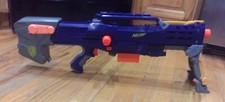 Rare Nerf N-Strike Elite Longshot CS-6 w/ Clip Super Blaster Rifle Awesome Fun