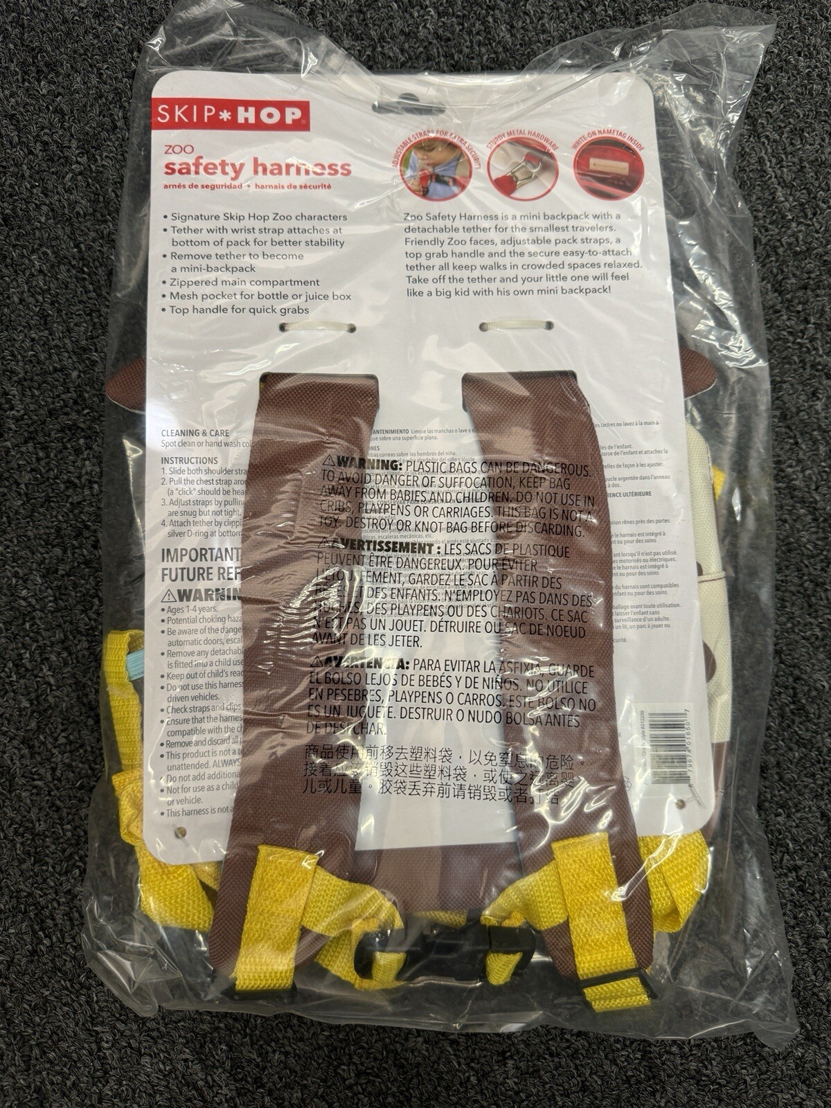 Skip Hop Zoo Mini Backpack with Safety Harness Giraffe