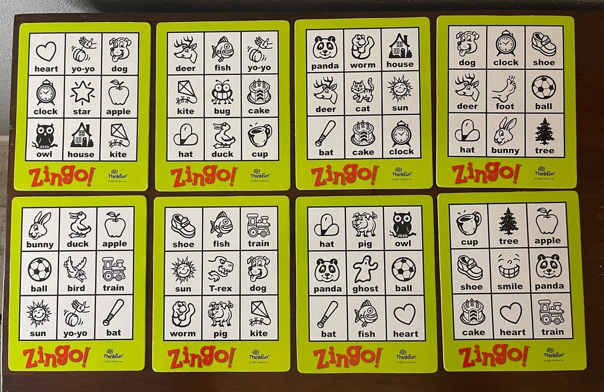 2009 Zingo Bingo Sight Words Game Replacement Pieces Parts Double