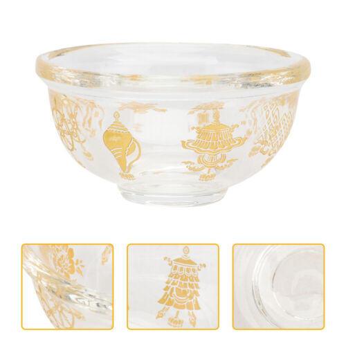  Buddhist Drinking Cup Altar Water Bowl Smudging Buddha Brass Glasses - Afbeelding 1 van 12