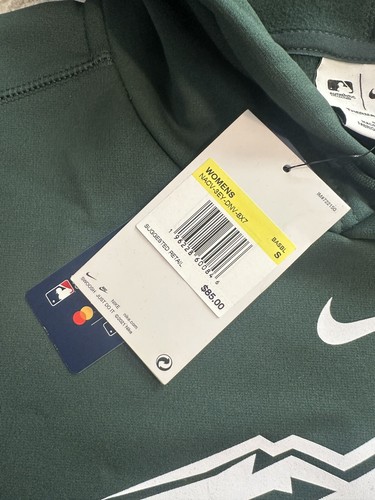 NWT Women’s Nike Colorado Rockies City Connect Hoodie Small Green Therma- Fit - Picture 3 of 7