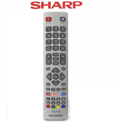 Original SHWRMC0115 Fernbedienung für Sharp Aquos Smart TVs mit NETFLIX Tasten