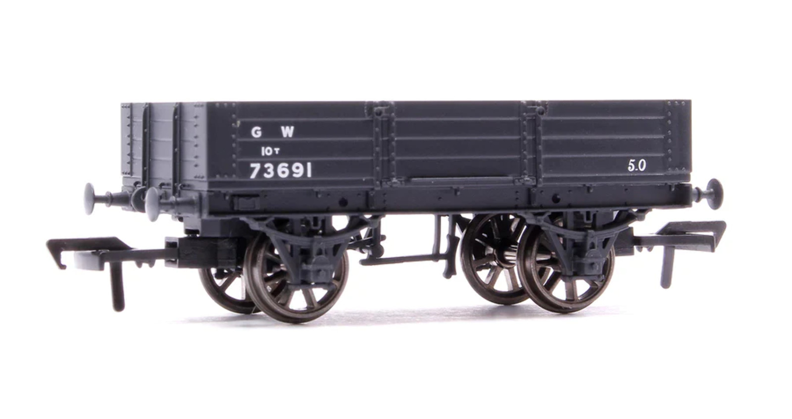 Rapido Trains 925006 OO Gauge GWR Four-Plank open Wagon 73691 (GW livery)