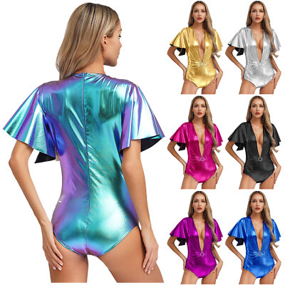 Men's Shiny Dungarees Shoulder Straps Bib Overall Suspender