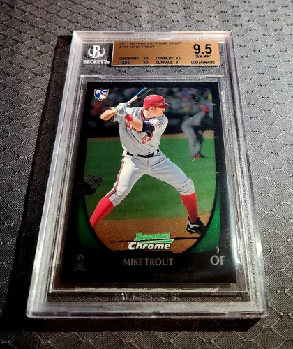 MIKE TROUT 2011 BOWMAN CHROME DRAFT ROOKIE CARD BGS 9.5 #101 LOS ANGELES ANGELS!