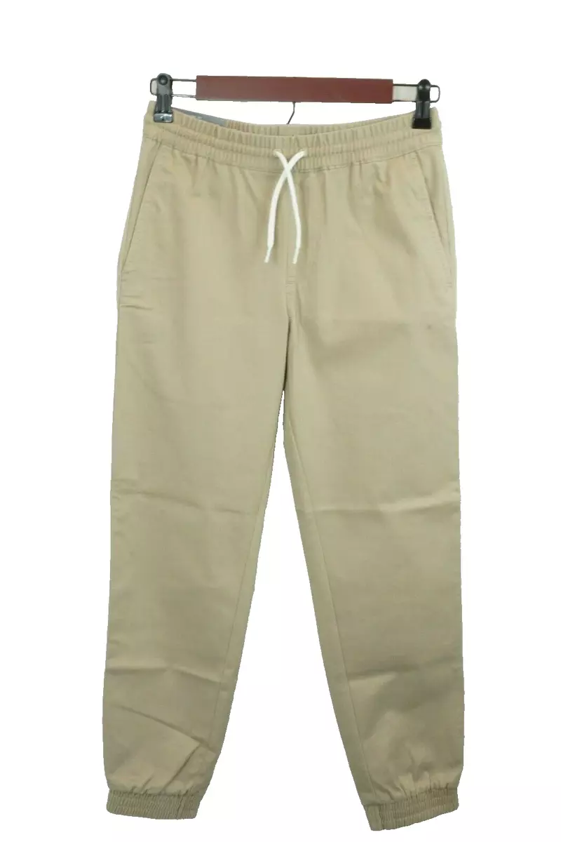 Haggar Boys Pants Big Boys Youth Khaki Sustainable Joggers Elastic Waist 16 Y