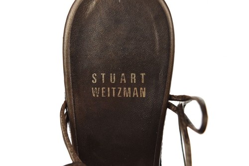 Zapatos para mujer Stuart Weitzman talla 6 marrones con correa al tobillo sandalias de cuero - Imagen 6 de 6