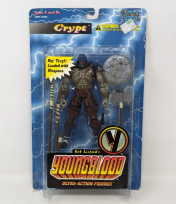 Vintage 1995 McFarlane Rob Liefeld's Youngblood Crypt Action Figure Toy JM24