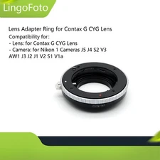 Lens Adapter Ring for Contax G CYG Lens to for Nikon 1 N1 J5 J4 S2 V3 AW1 Camera