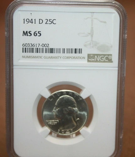 1941-D NGC MS65 Silver Washington Quarter [032WEJ]