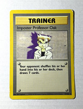 Imposter Professor Oak 73/102 Base Set Pokemon Card Unlimited MP WOTC