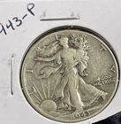 1943 50C Walking Liberty Half Dollar. 90% Silver.  #1925
