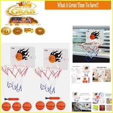 Toddler Basketball Hoop Set 2 Pack Kids Bathtub Bath Toys with Suction Cups, ...