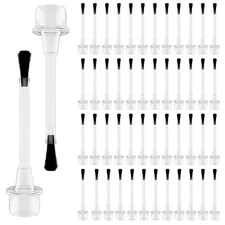50PCS Disposable Nail Polish Brush, Replacement white and black 