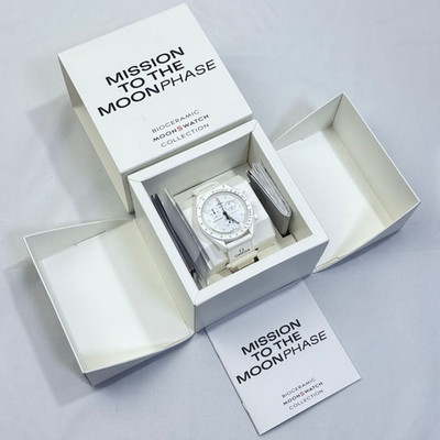 Swatch x Omega x Snoopy MISSION TO THE MOONPHASE Watch BIOCERAMIC NEW