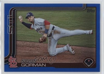 2025 Topps Series 2 Blue Rainbow Foilboard /150 Nolan Gorman #510 0z4u