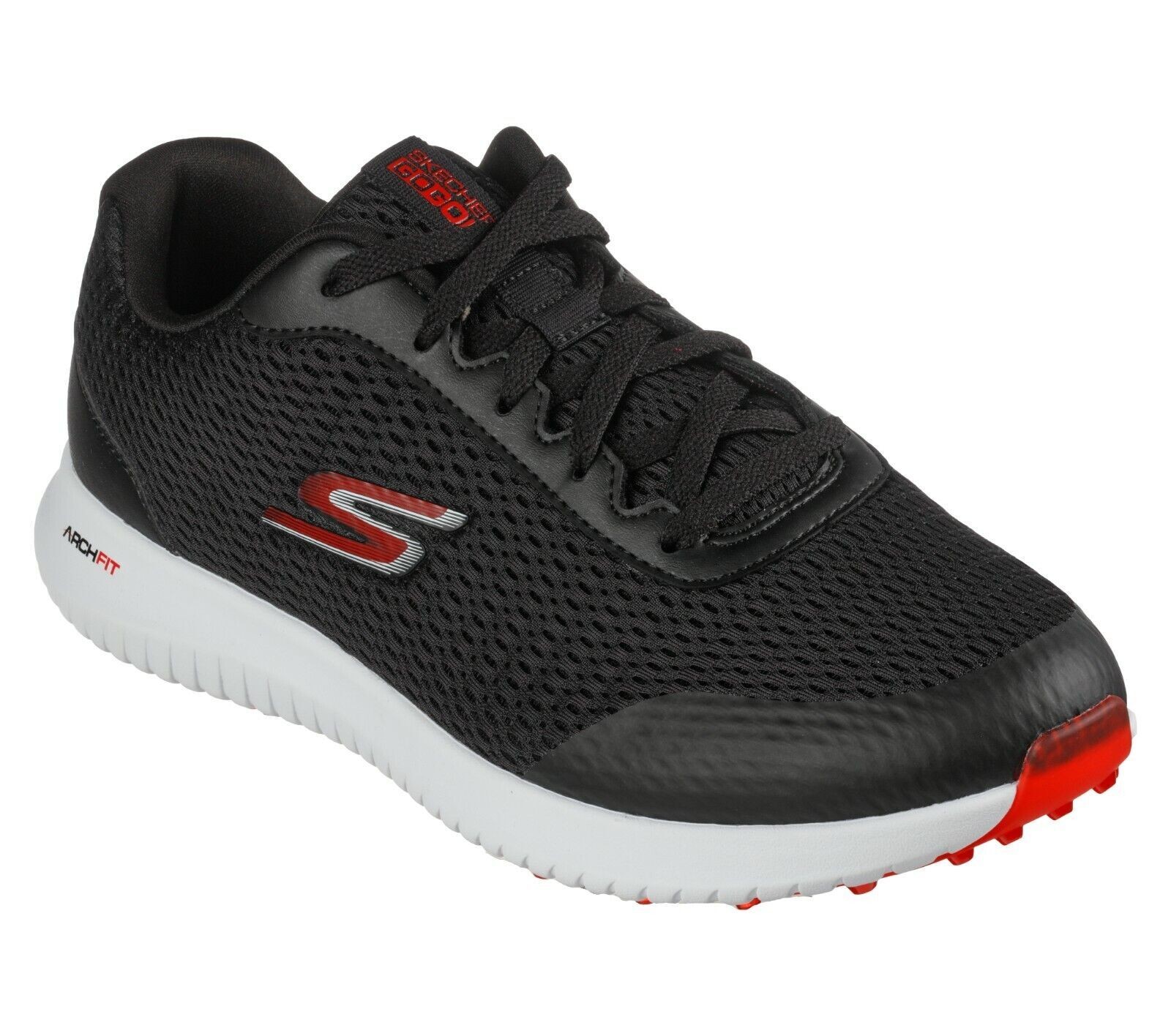 NIB MEN'S SKECHERS 214029/BKRD ARCH FIT GO GOLF MAX FAIRWAY 3 BLACK/RED SHOES