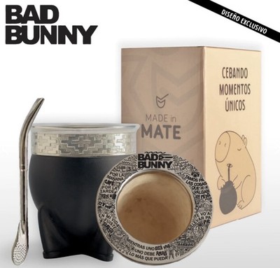 BAD BUNNY Mate  IMPERIAL Grabado Bombilla Pico De Loro Calidad