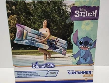 *NEW IN BOX* Swimways Disney’s Stitch Suntanner Inflatable Pool Float 23"x70"
