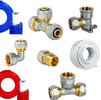 Schraubfitting für Aluverbundrohr, Aluminium-Verbundrohr Messing vernickelt