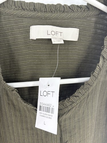 LOFT Damen Rüschenbluse Fresh Ivy Green Größe L - Bild 3 von 6