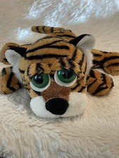 RARE RUSS BERRIE TUFFLEY TIGER PLUSH STUFFED ANIMAL TOY BIG EYES 8" PEEPERS