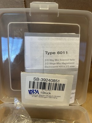Type 6011 2/2-Way Mini Solenoid Valve Sartorius #SB-39240851 Lot Of 2