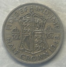 1948 George VI Half Crown (2s 6d) Coin. Good Circulated Condition.