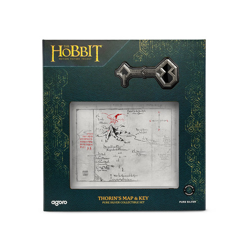 2026 Agoro The Hobbit: Thorin's Map & Key Set  5g + 3/4 oz Silver.