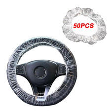 50 Pcs Universally Vehicle Car Disposable Plastic Steering Wheel Protector Cove