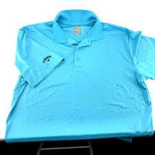 Callaway Mens M Opti-Dri Shirt Golf Polo Shrt Sleeve Blue lightweight breathable