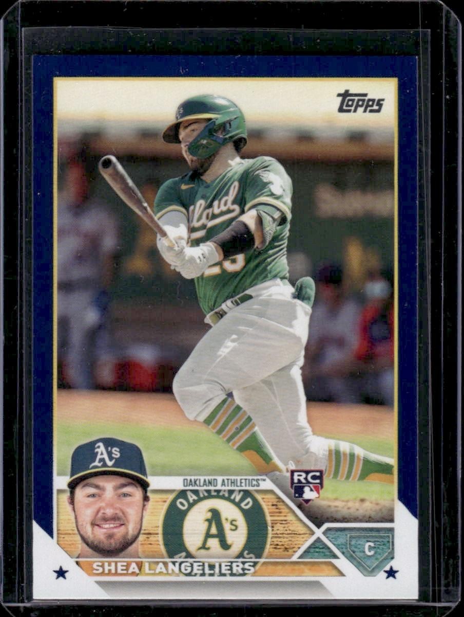 2023 Topps #127 Shea Langeliers Rookie Royal Blue Oakland Athletics