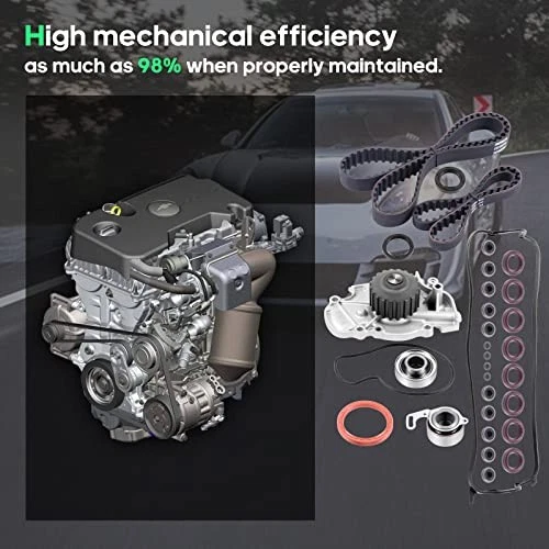 Timing Belt Kit w/ Water Pump Compatible with Honda Accord 1994-2002 - Image 4 of 4