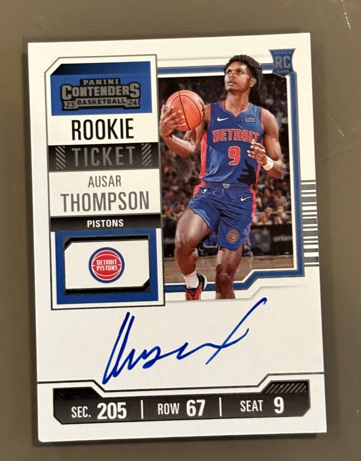 2023-24 Contenders Rookie Ticket Auto Ausar Thompson Autograph 133 Pistons