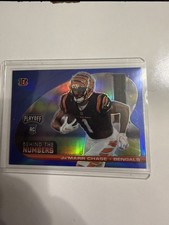 2021 Playoff JAMARR CHASE BTN-JCH Behind The Numbers Purple Prizm Rookie Bengals