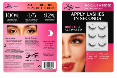 Lilly Lashes No glue needed| Body Heat Activated| 3D Faux Mink| Reusable
