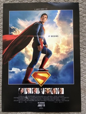 Cinema Exclusive Superman 2025 Movie Poster.  (minor Scratch At The Bottom)