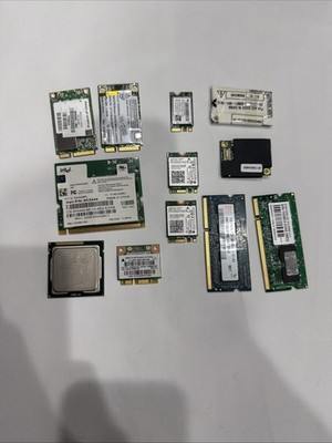 Untested Mixed Lot Of 12 Gold Bearing Computer Components