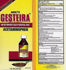 Adult's Gesteira for relief of Menstrual Pains, Dolores Menstruales Regulador