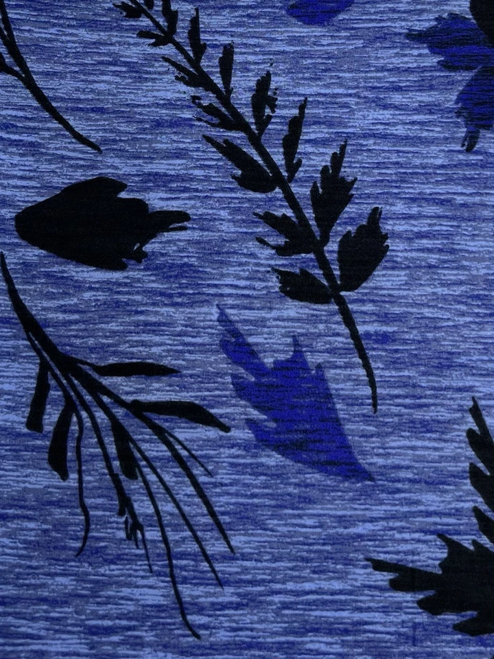 Leggings LuLaRoe TC Alto Curvilíneo Otoño AZUL NEGRO Divertido Mancha HOJAS Salón Foto 3 de 4