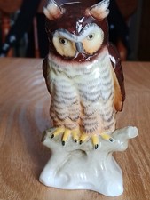 Antique Miniature Gold Anchor Chelsea Porcelain Figure 18th Century Owl