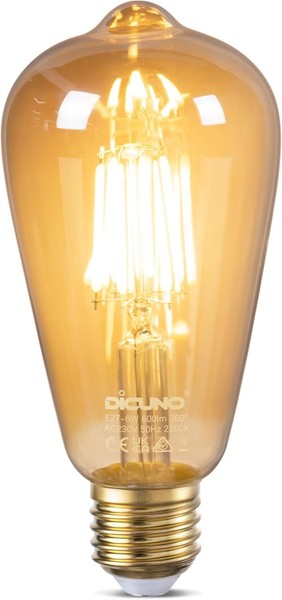 Edison GlüHbirne E27 ST64 6W Warmweiß Dekoleuchte Retro Antik FüR Haus Café Bar-image