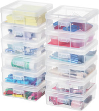 Clear Plastic Hobby Art Craft Organizer, Storage Containers Stackable Design,