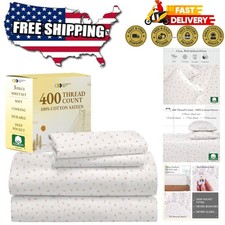 Vibrant Twin XL Sheet Set - 400 Thread Count Soft Floral Cotton Bedding