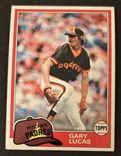 1981 Topps Gary Lucas Baseball Rookie Card (RC) #436 Padres Pitcher VG O/C. rookie card picture