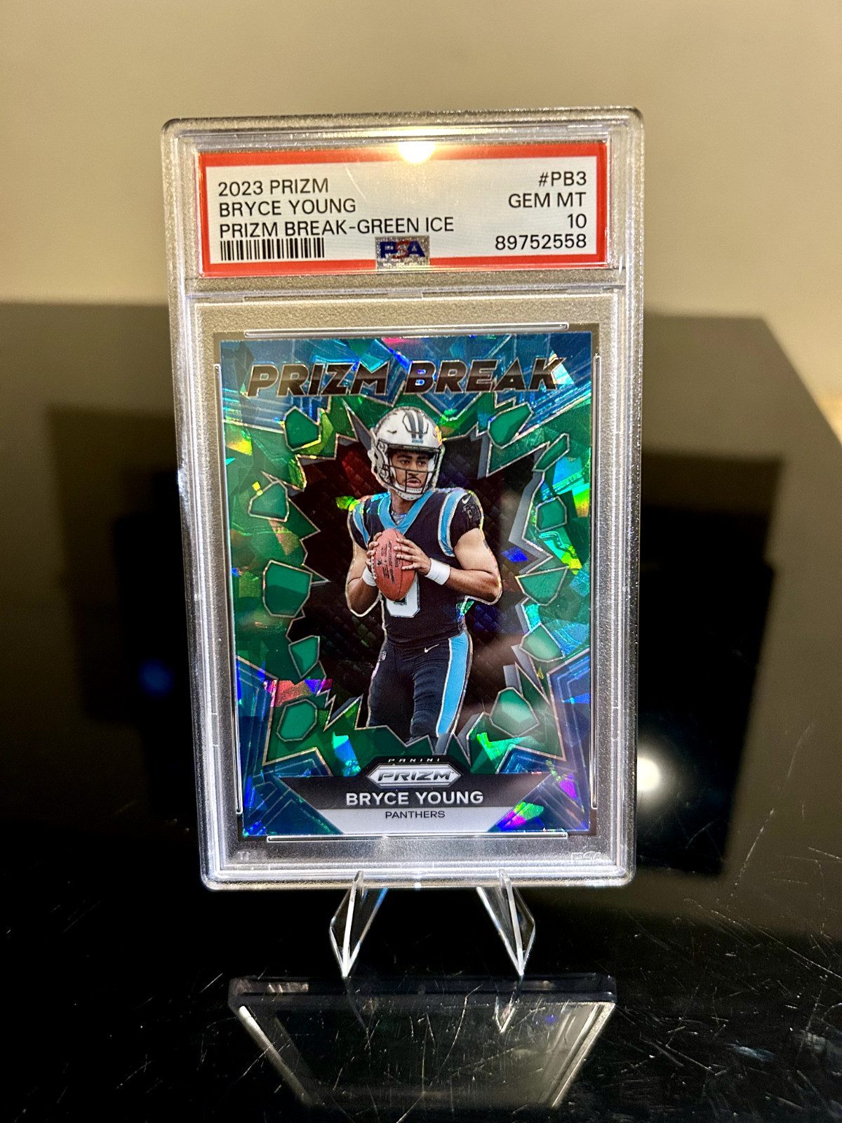 Bryce Young Panini Prizm Break #PB3 Green Ice