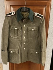 WWII Basic German M36 Officer Coat/Jacket Wool No Embellishment Reproduction