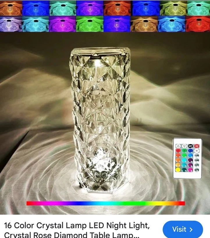 Globe Electric LED Integrated Rechargeable Crystal Touch Lamp - Image 2 of 2